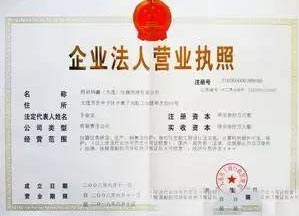 建設單位的工商營業執照等合法身份證明文件效果圖