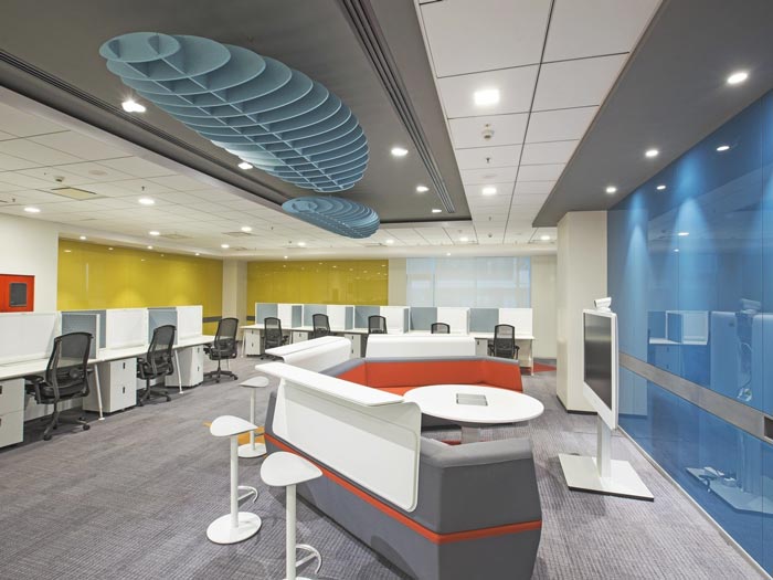 大數據服務商辦公室辦公區域局部裝修設計案例效果圖