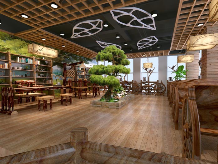 中式自然風(fēng)格辦公室裝修設(shè)計案例