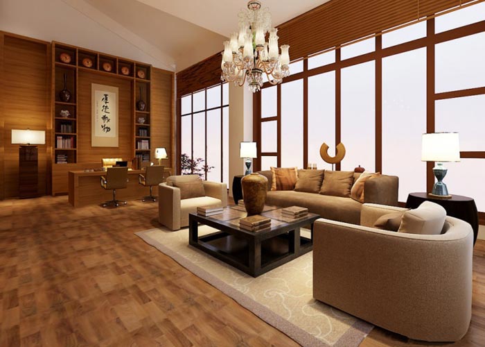 中式簡約風格辦公室裝修設計案例