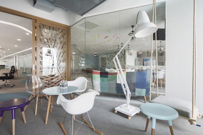 創(chuàng)意混搭辦公室接待區(qū)域裝修設(shè)計(jì)案例效果圖