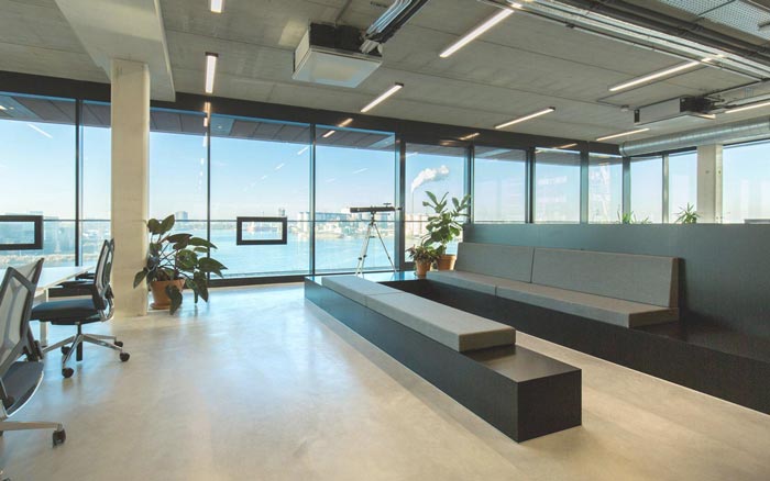 500平方廣告公司辦公室接待區域裝修實景圖