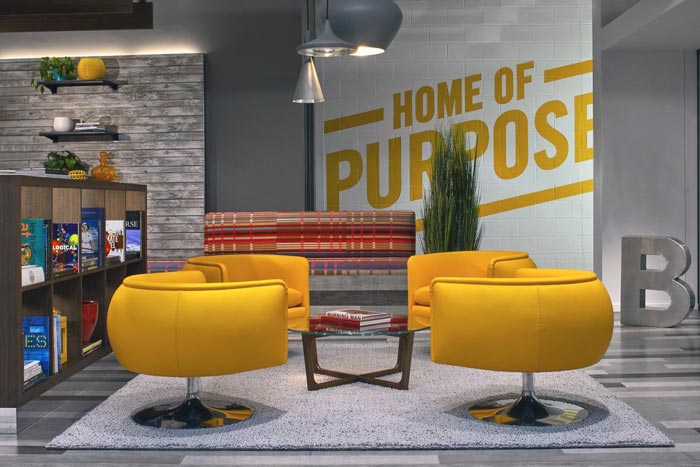 顧問公司辦公室前臺接待裝修設計實景圖