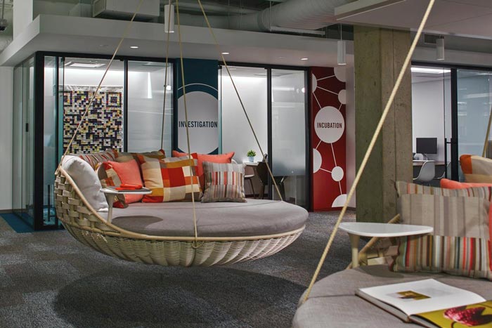 顧問公司辦公室家休息區域裝修設計實景圖