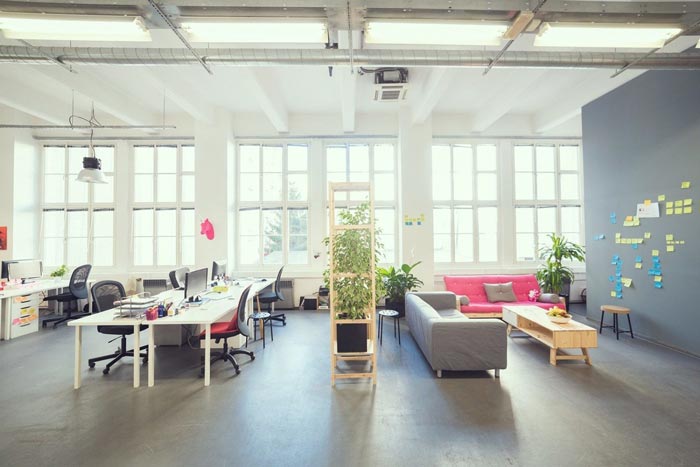 550平方辦公室辦公區(qū)域裝修設計實景圖