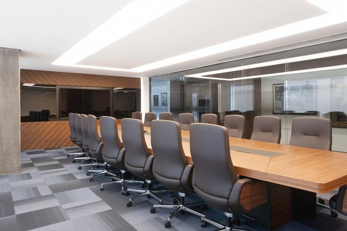 600平方開放式辦公室會議室裝修設計實景圖