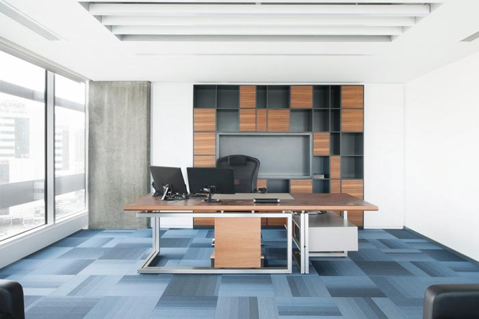 600平方開放式辦公室總經理裝修設計實景圖