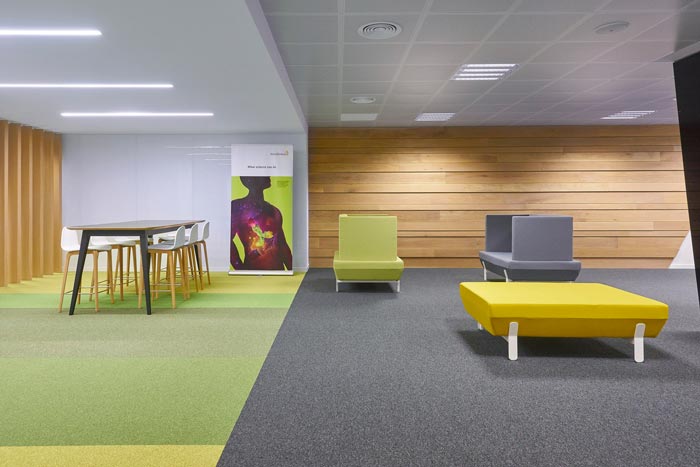 全球制藥公司辦公室接待區域裝修設計案例效果圖