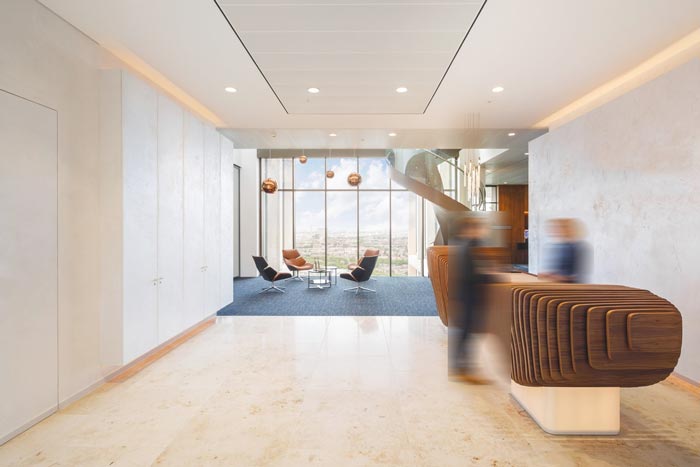 醫藥公司辦公室前臺裝修設計案例效果圖