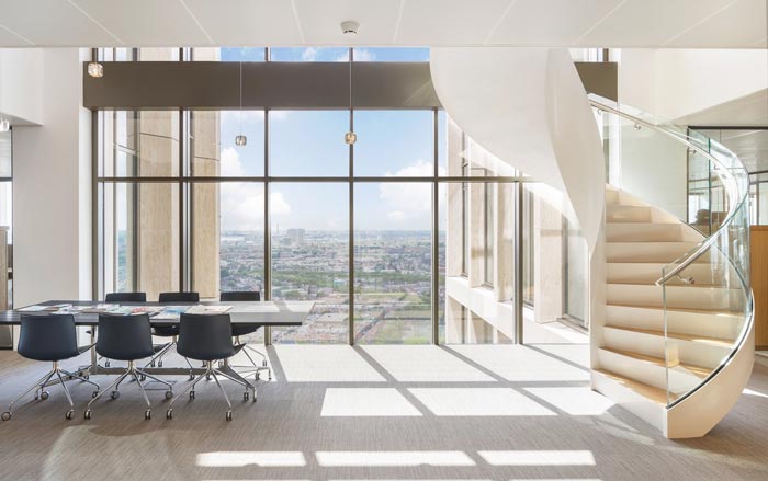 醫藥公司辦公室樓梯裝修設計案例效果圖