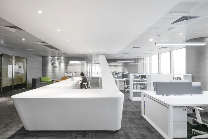 教育培訓機構辦公室辦公區域裝修設計案例效果圖