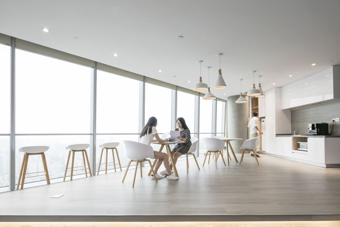 教育培訓機構辦公室茶水間裝修設計案例效果圖