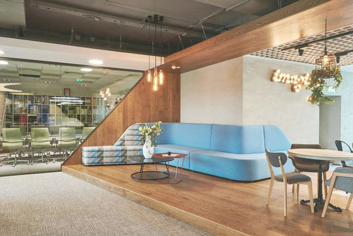 精密儀器公司辦公室接待區域裝修設計案例效果圖