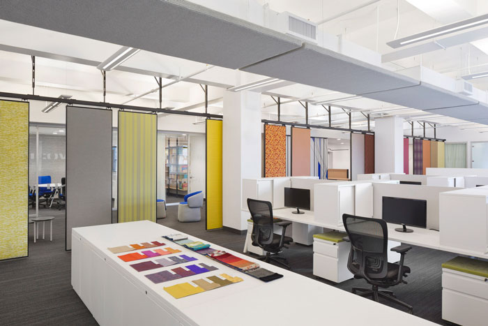 布料公司辦公室辦公區域裝修設計案例效果圖