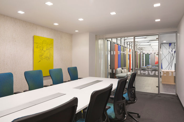 布料公司辦公室會議室裝修設計案例效果圖