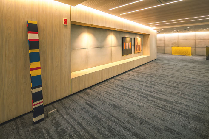 貸款金融公司辦公室過道裝修設計案例效果圖