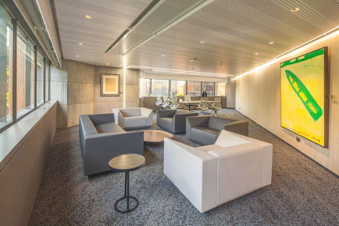 貸款金融公司辦公室交流區域裝修設計案例效果圖