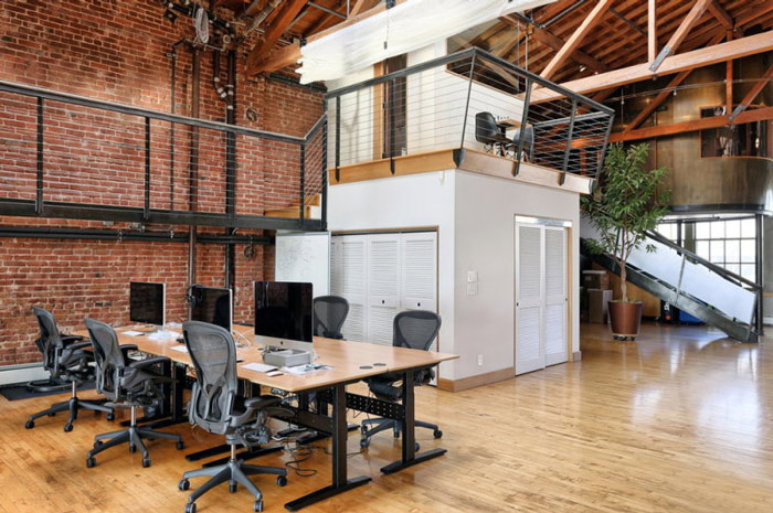 科技公司loft風格辦公室辦公區裝修設計案例效果圖