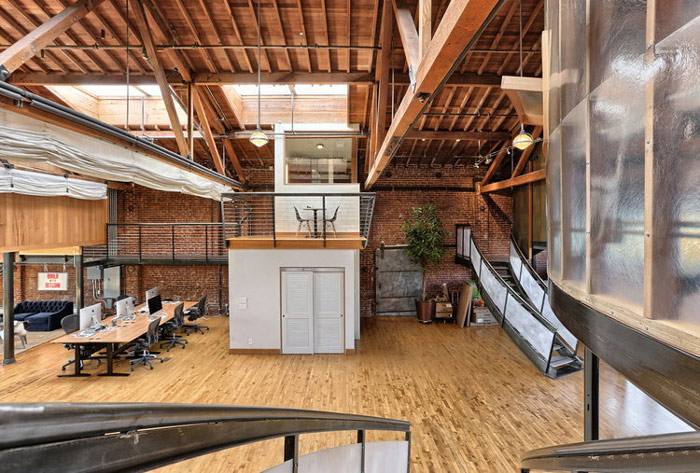 loft風格辦公室二樓休息區設計效果圖