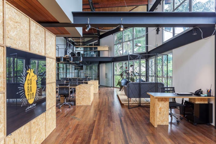 loft風(fēng)格電影公司辦公室動線裝修設(shè)計案例效果圖