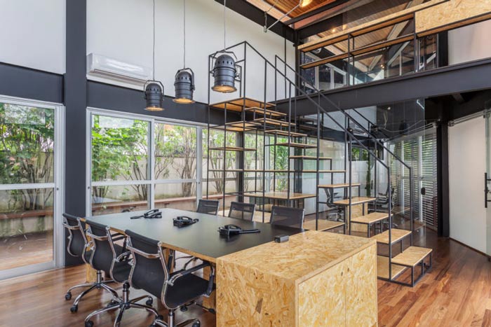 loft風(fēng)格電影公司辦公室會議室裝修設(shè)計案例效果圖