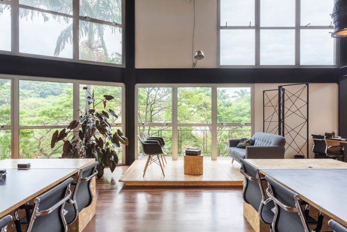 loft風(fēng)格電影公司辦公室洽談區(qū)裝修設(shè)計案例效果圖