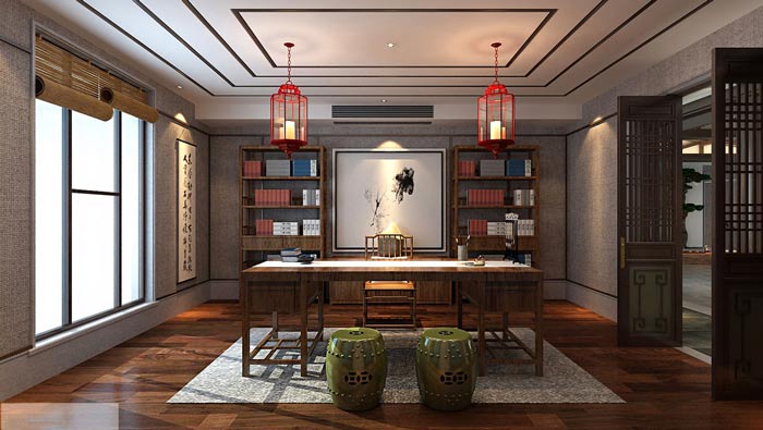新中式辦公室裝修設計案例