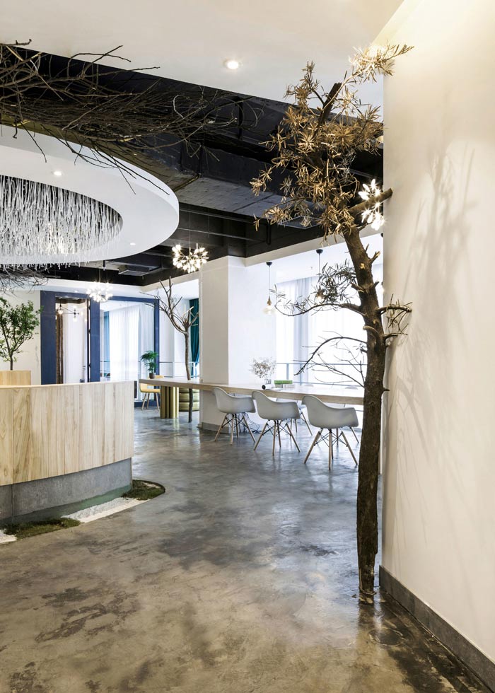 節能環保公司辦公室右側裝修設計案例效果圖