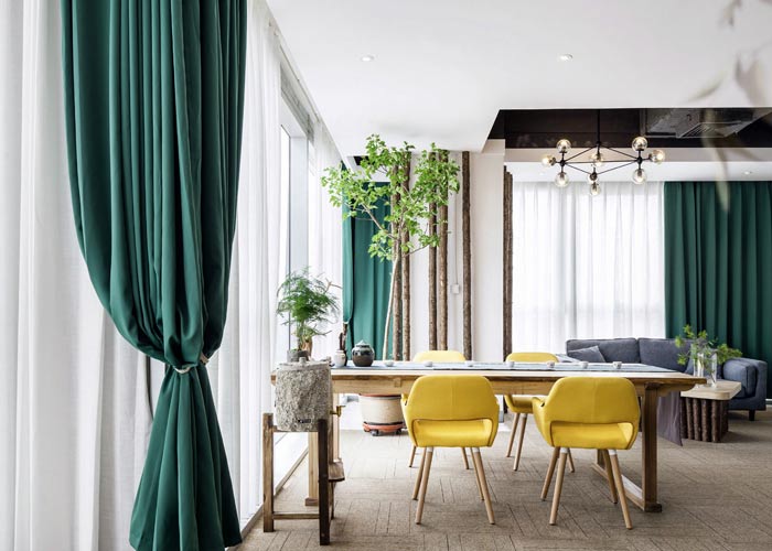 節能環保公司總經理辦公室左側裝修設計案例效果圖