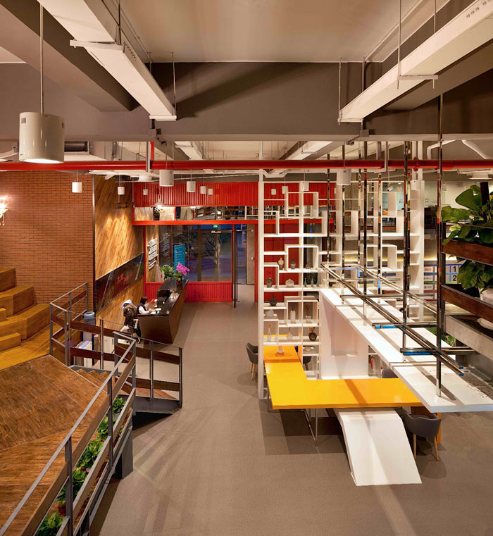 創客孵化中心辦公樓展示墻裝修設計效果圖