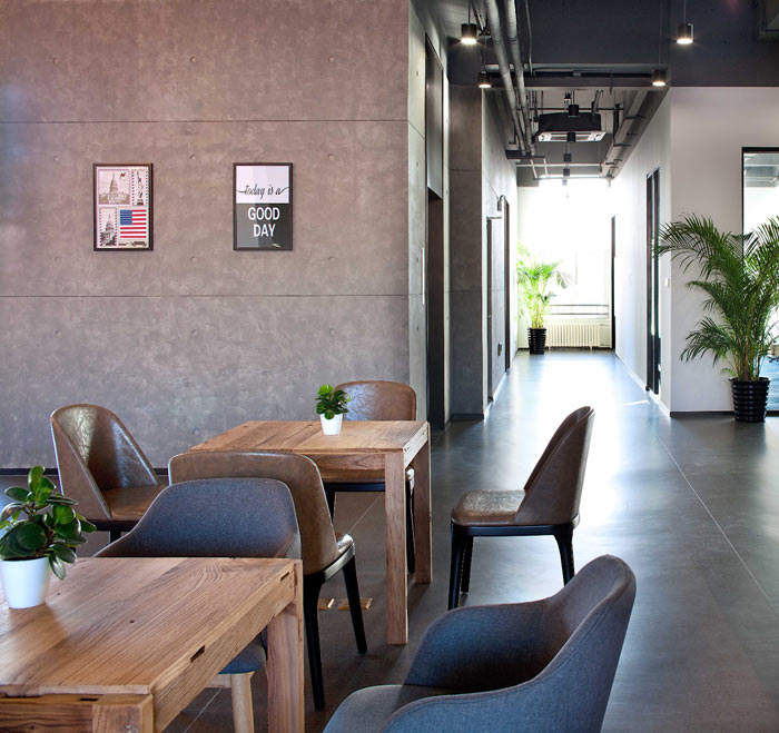 創客孵化中心辦公樓休息區裝修設計效果圖