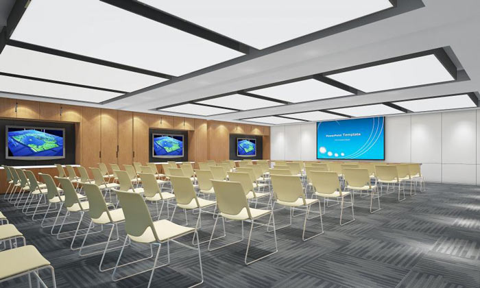 信息技術公司辦公室培訓室裝修設計效果圖