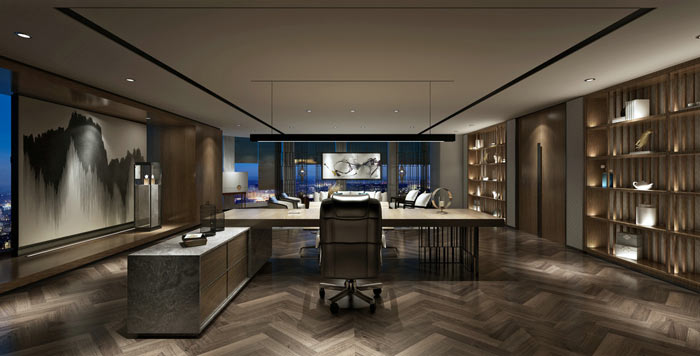 總經理辦公室裝修實景圖