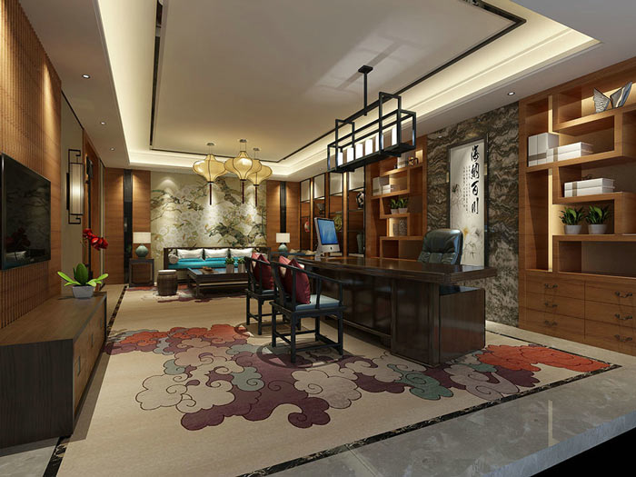 總經理辦公室裝修實景圖