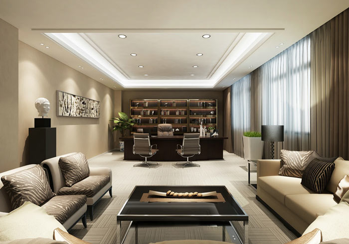 總經理辦公室裝修實景圖