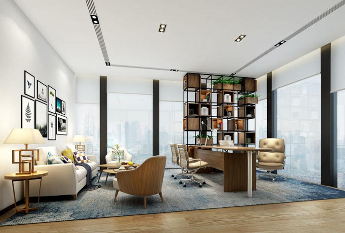 企業(yè)總經(jīng)理辦公室裝修效果圖