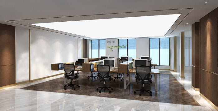 小型新中式辦公室裝修設計效果圖