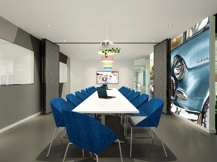 汽車超人公司辦公室19樓小會議室裝修設(shè)計效果圖