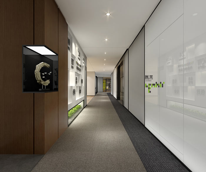 創新科技公司辦公室過道裝修設計效果圖
