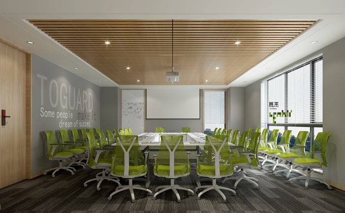 創新科技公司辦公室會議室裝修設計效果圖