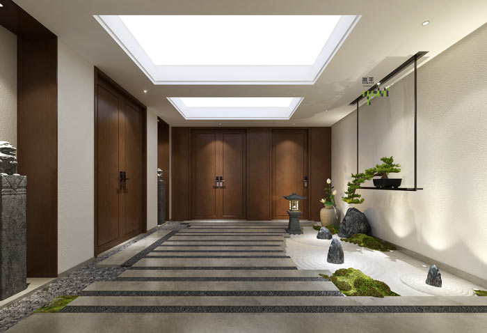 創新科技公司辦公室門廳裝修設計效果圖