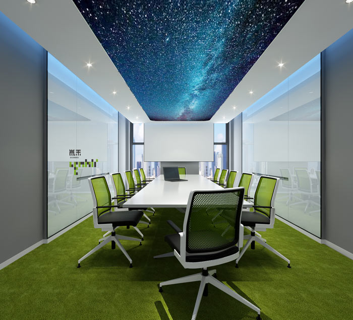 信息科技公司辦公室會議室裝修設計效果圖