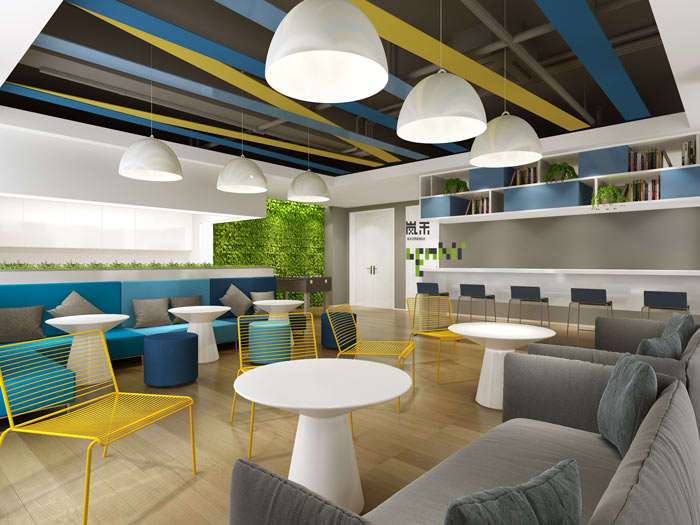 信息科技公司辦公室茶水間裝修設計效果圖