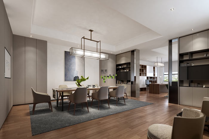 艾森醫藥董事長辦公室裝修設計效果圖