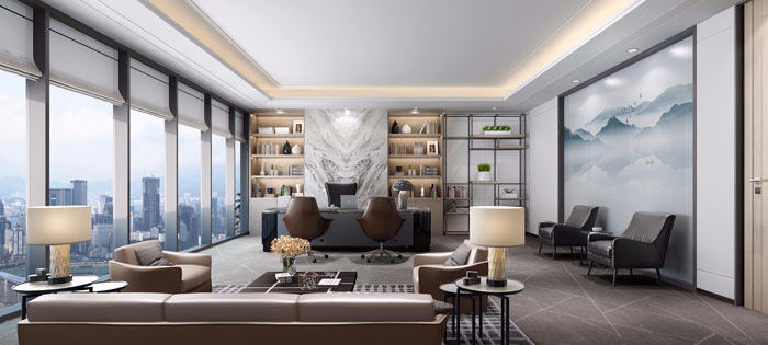 總經理辦公室設計效果圖