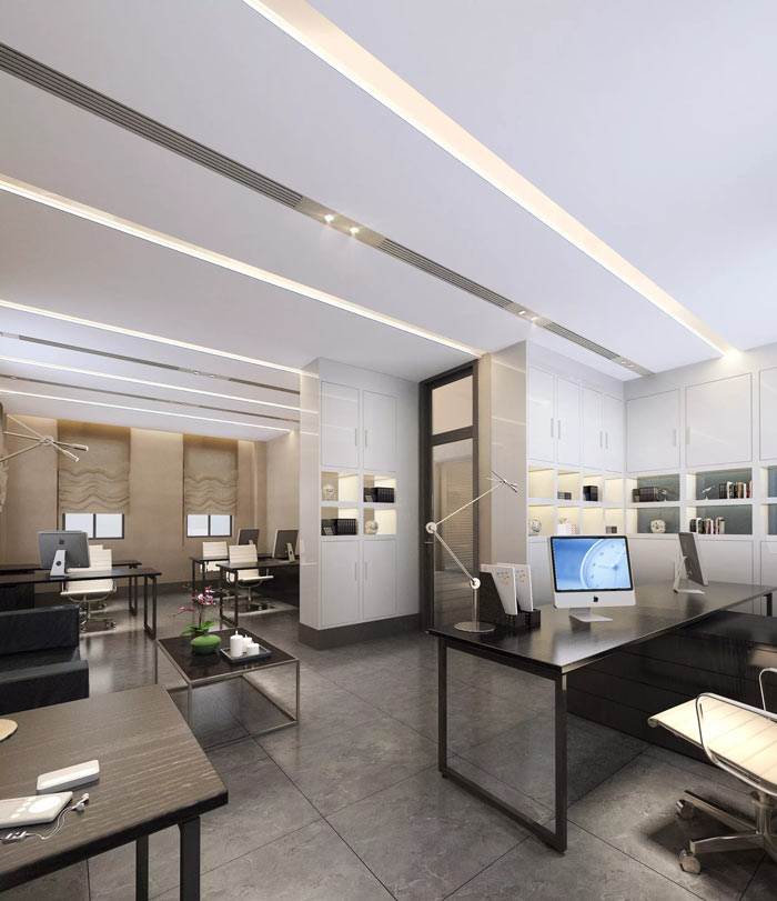 海洋局辦公室辦公區裝修設計效果圖