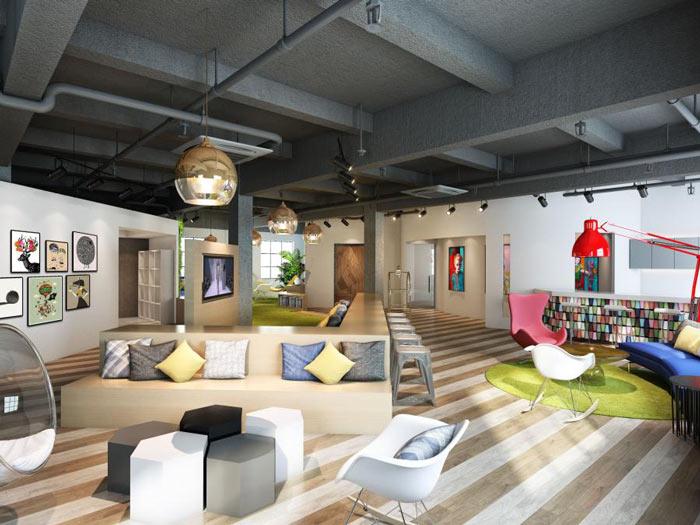 女裝公司辦公室接待區(qū)裝修設計效果圖