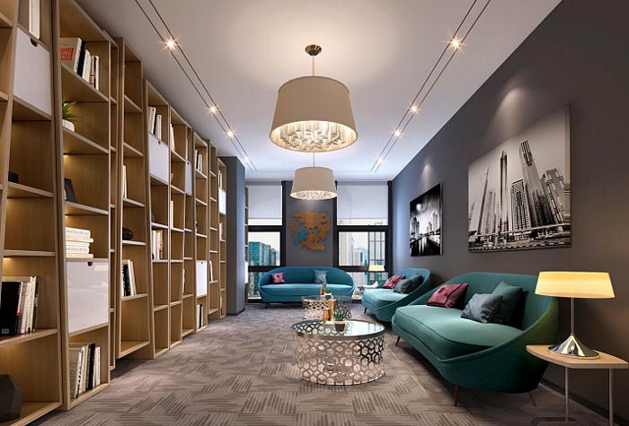 光電科技公司辦公室接待室裝修設計效果圖