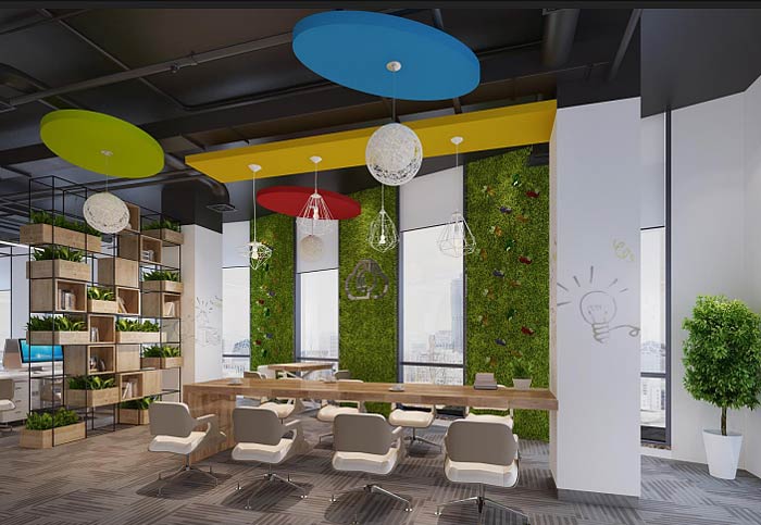 光電科技公司辦公室休閑區(qū)裝修設計效果圖