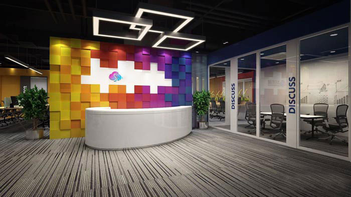 紡織公司辦公室裝修設計效果圖